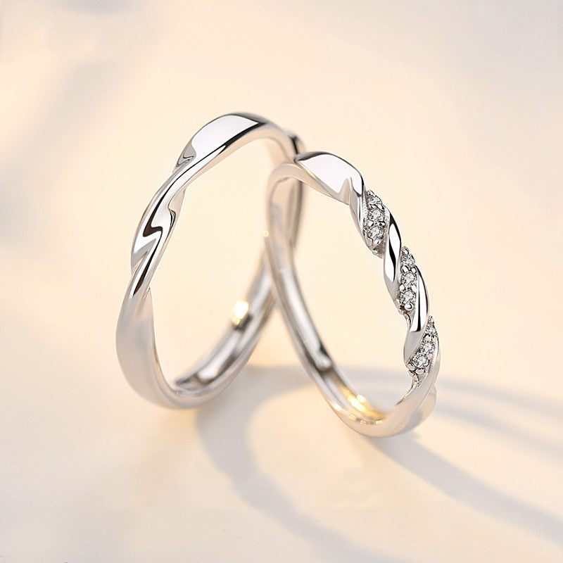 couple silver ring, view 6 - MRSLM