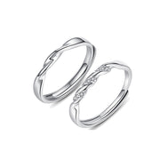 couple silver ring, view 4 - MRSLM