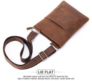 men's leather shoulder messenger bag, view 4 - MRSLM
