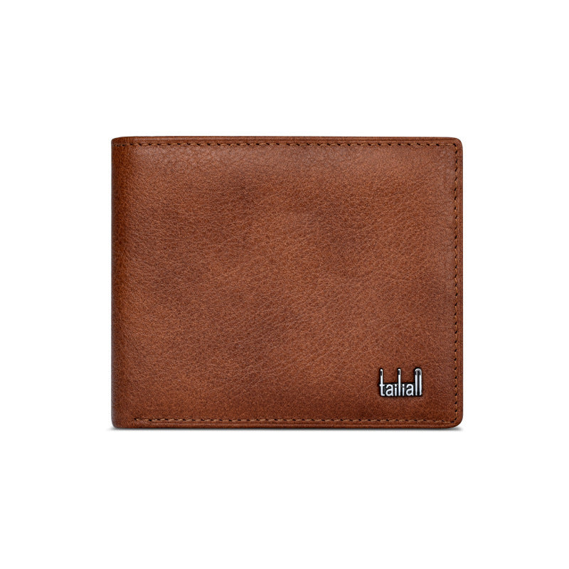 Men's short leather wallet, view 3 - MRSLM