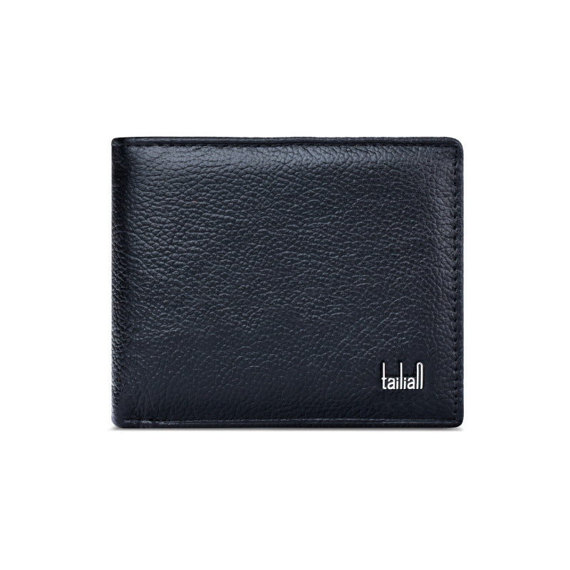Men's short leather wallet, view 4 - MRSLM