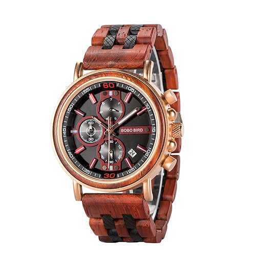 men's handmade wooden watch, view 4 - MRSLM