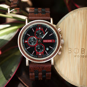 men's handmade wooden watch, view 6 - MRSLM