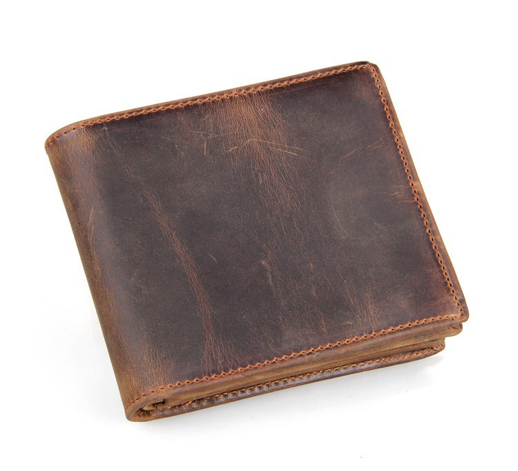 Men's cowhide leather bifold wallet, view 2 - MRSLM