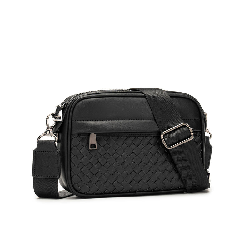 men's small PU leather shoulder bag, view 2 - MRSLM
