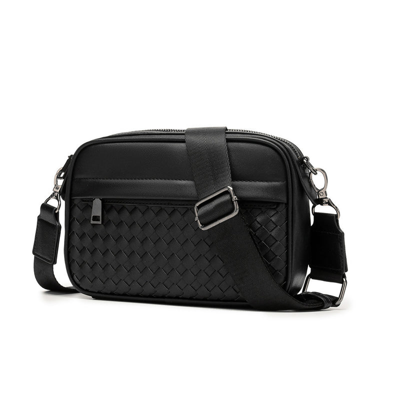 men's small PU leather shoulder bag, view 5 - MRSLM
