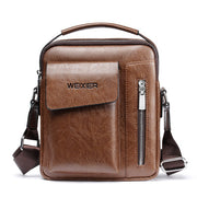men's PU leather messenger bag, view 5 - MRSLM