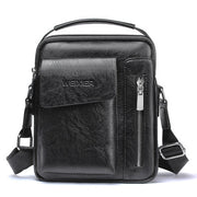 men's PU leather messenger bag, view 3 - MRSLM