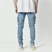 men's multi-pocket denim jeans, view 2 - MRSLM