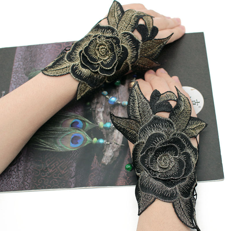 Embroidered glove wristband, view 2 - MRSLM