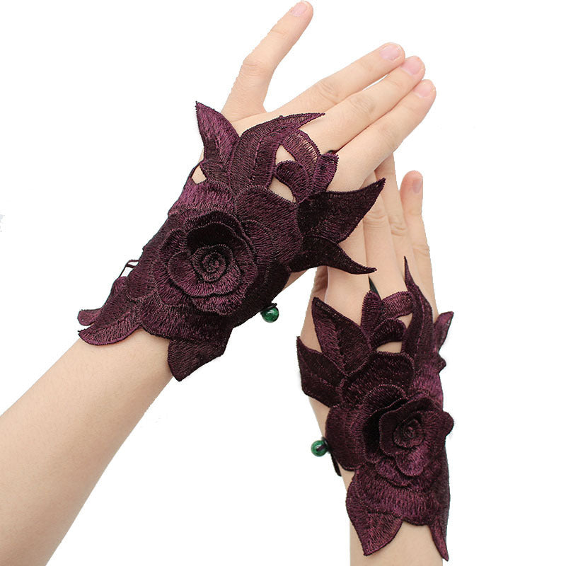 Embroidered glove wristband, view 4 - MRSLM