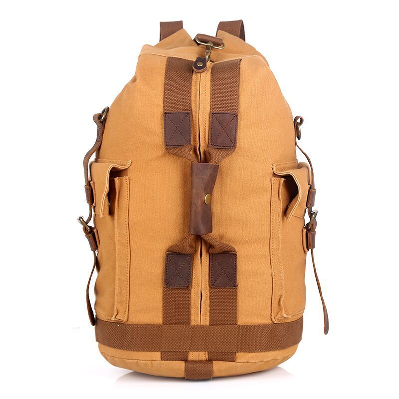 fashion travel canvas backpack, view 2 - MRSLM
