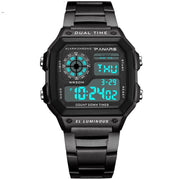 waterproof square digital watch, view 3 - MRSLM