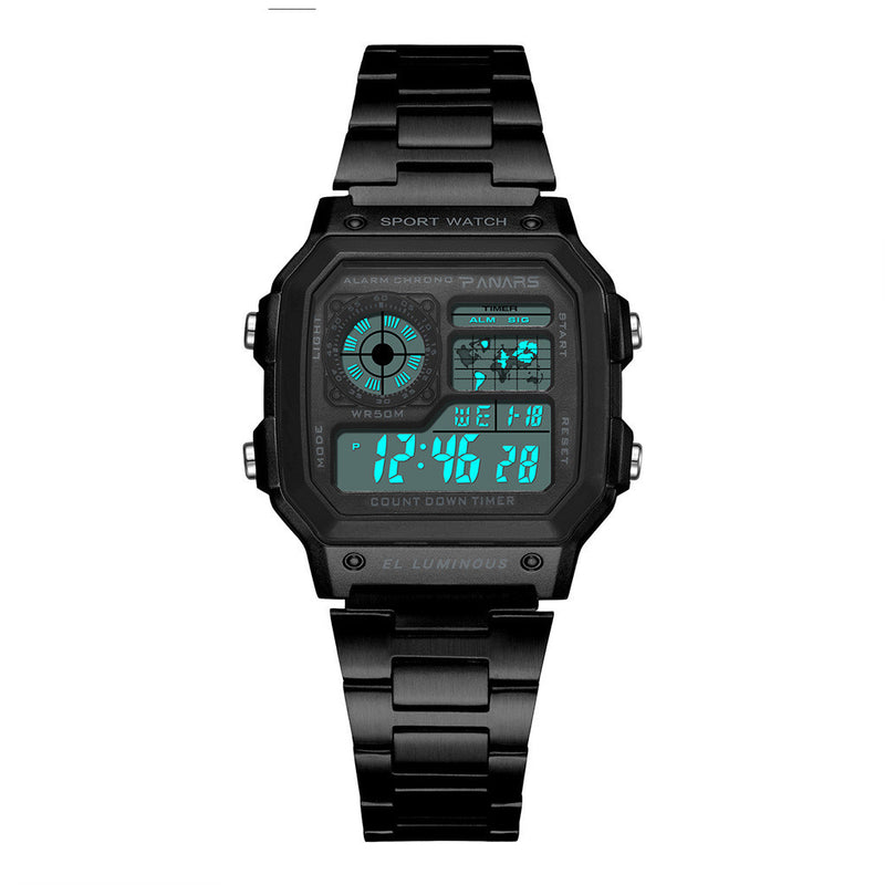 waterproof square digital watch, view 5 - MRSLM