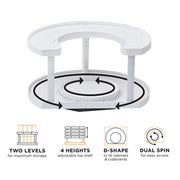 rotating double-layer condiment bottle rack, view 4 - MRSLM