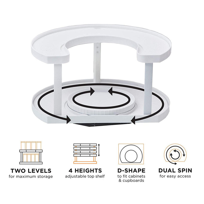 rotating double-layer condiment bottle rack, view 4 - MRSLM