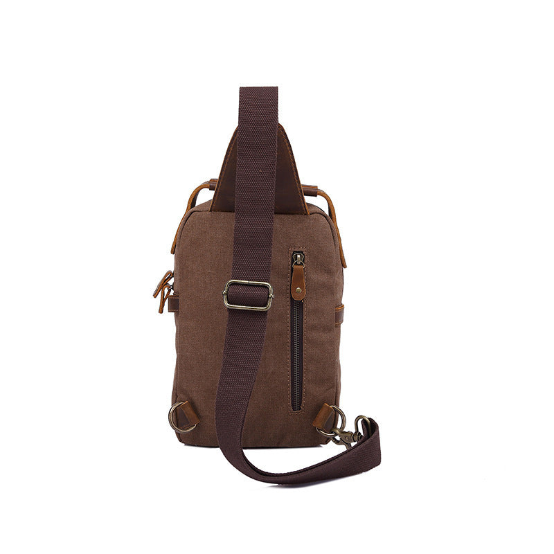 men's retro canvas shoulder bag, view 5 - MRSLM