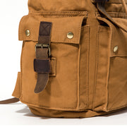 retro canvas rucksack, view 5 - MRSLM