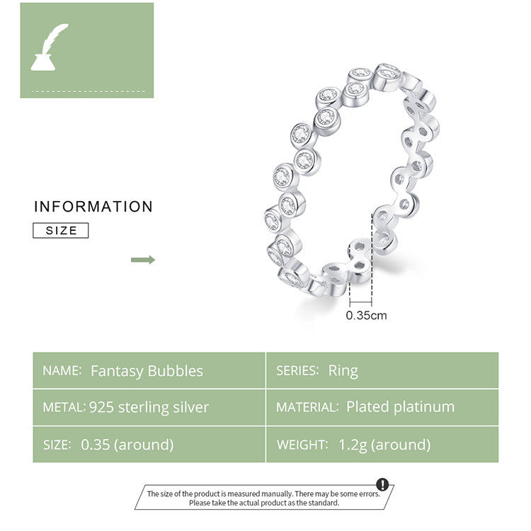 dream bubble silver ring, view 3 - MRSLM