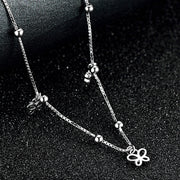 silver butterfly anklet - MRSLM