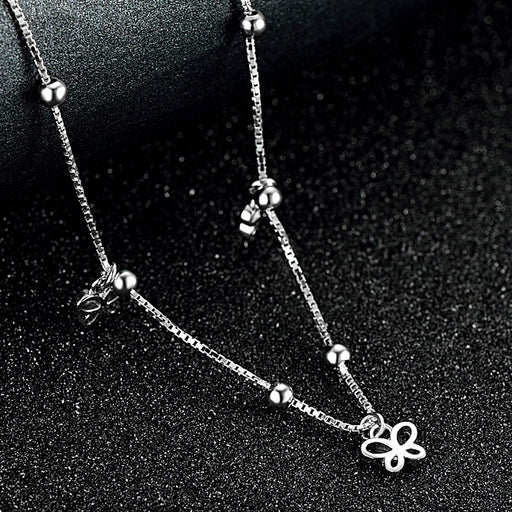 silver butterfly anklet - MRSLM