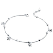silver butterfly anklet, view 5 - MRSLM