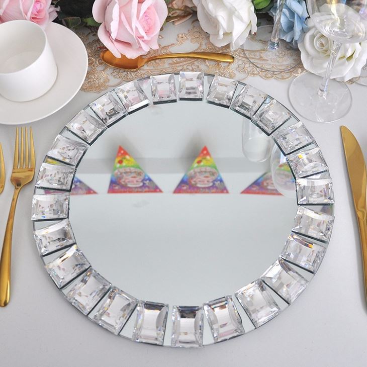 diamond electroplated glass mirror plate, view 4 - MRSLM