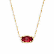 gold-plated crystal pendant necklace, view 6 - MRSLM