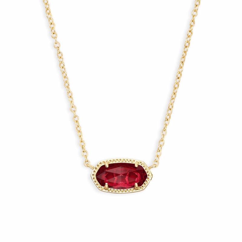 gold-plated crystal pendant necklace, view 6 - MRSLM