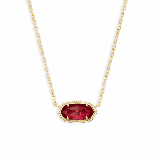 gold-plated crystal pendant necklace, view 6 - MRSLM