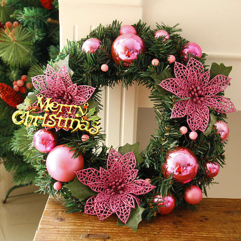 Metallic Christmas ornament wreath, view 4 - MRSLM