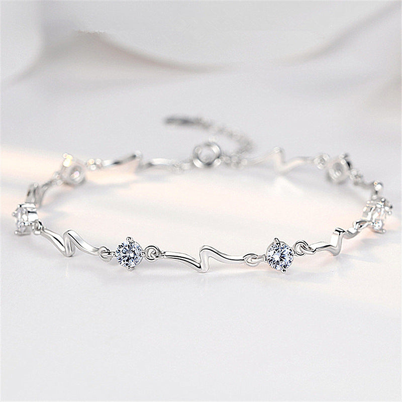 blue crystal lightning bracelet, view 3 - MRSLM