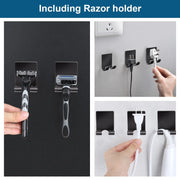 adhesive razor and towel holder set, view 4 - MRSLM