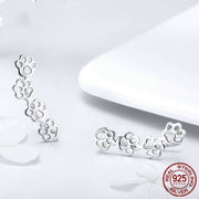 pet paw print silver jewelry set, view 5 - MRSLM