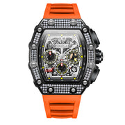 men's full diamond mechanical watch, view 14 - MRSLM