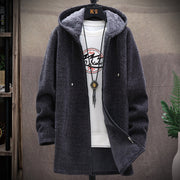 Men's fleece-lined hooded sweater jacket, view 7 - MRSLM
