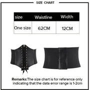 Wide faux leather corset belt, view 12 - MRSLM