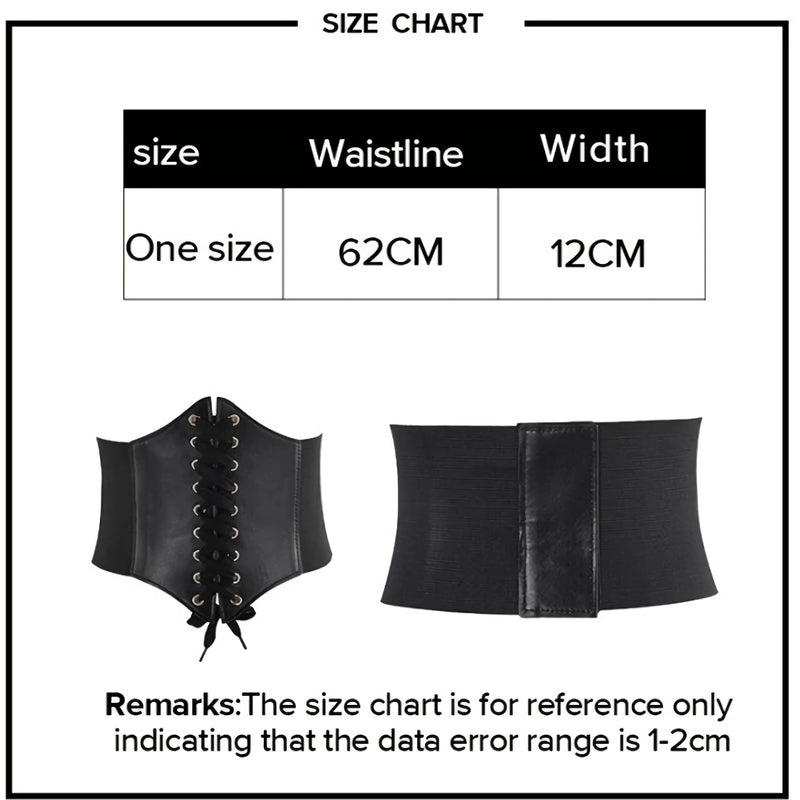 Wide faux leather corset belt, view 12 - MRSLM