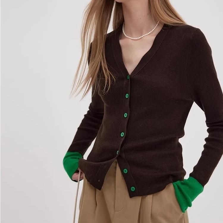 Wool blend V-neck cardigan - MRSLM