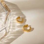 gold plated twine round ear clip, view 6 - MRSLM