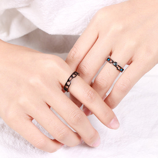couple sterling silver rings pair - MRSLM