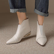 leather wedge boots, view 6 - MRSLM