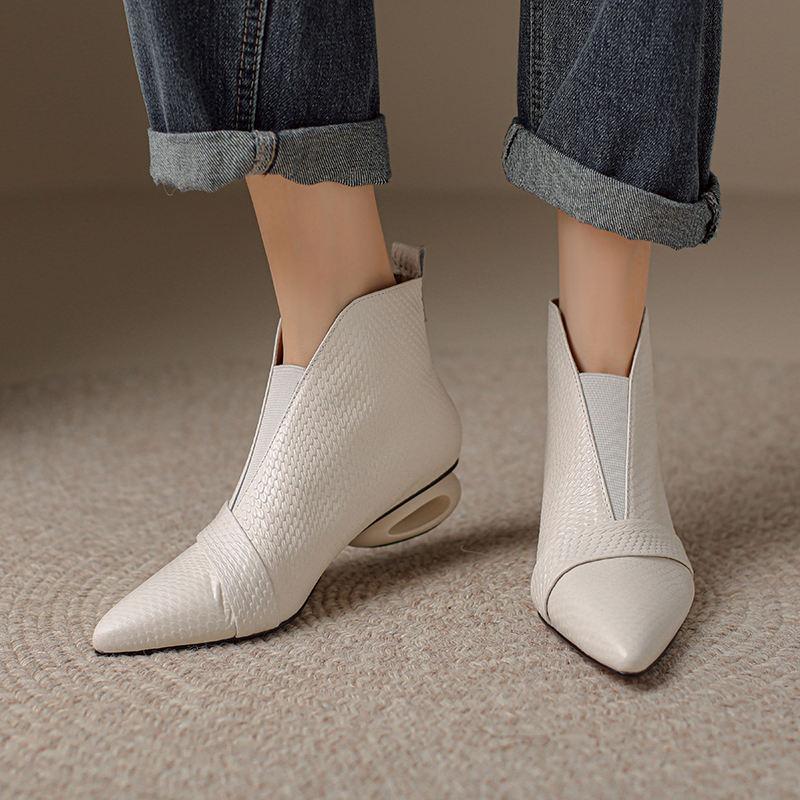 leather wedge boots, view 6 - MRSLM