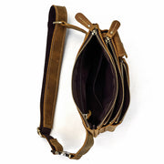 men's cowhide waist crossbody bag, view 2 - MRSLM