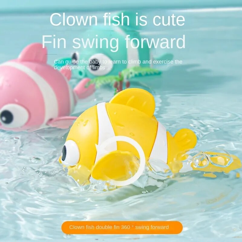 cartoon fish wind-up bath toy, view 8 - MRSLM