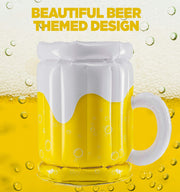 inflatable beer mug cooler pool float, view 6 - MRSLM