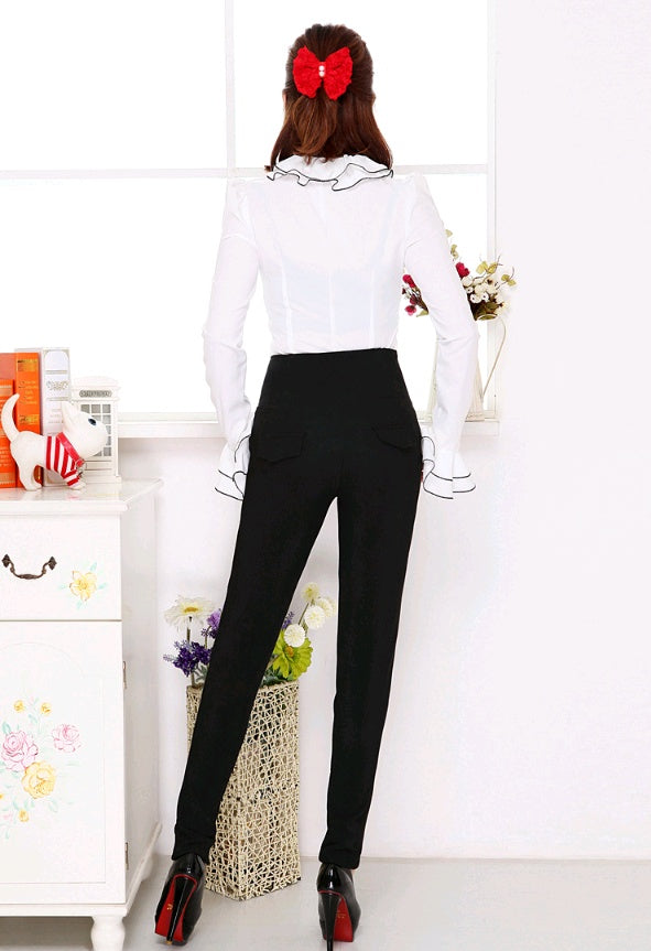 black high waist pencil pants, view 6 - MRSLM