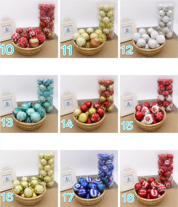 Shiny 6 cm Christmas ball ornaments set, view 4 - MRSLM