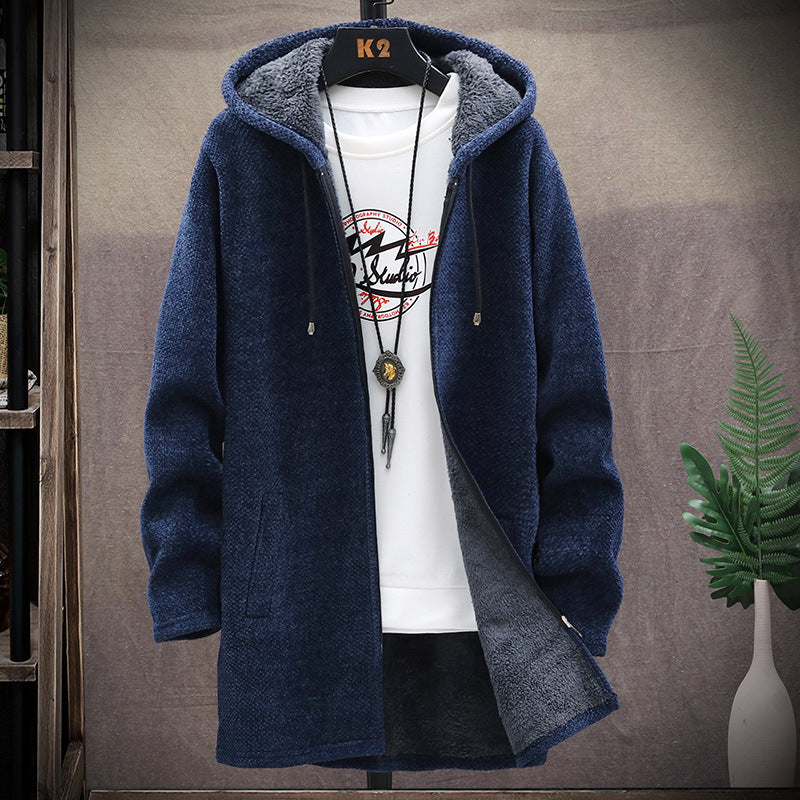 Men's fleece-lined hooded sweater jacket, view 6 - MRSLM