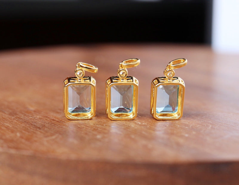 925 silver gold-plated topaz pendant, view 4 - MRSLM